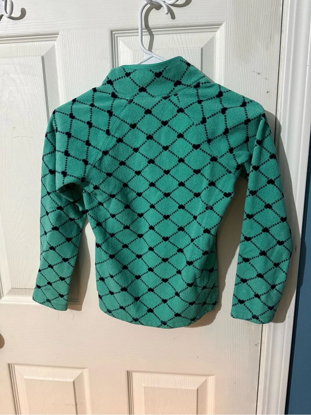 Old Navy Teal Pullover with Black Diamond Pattern